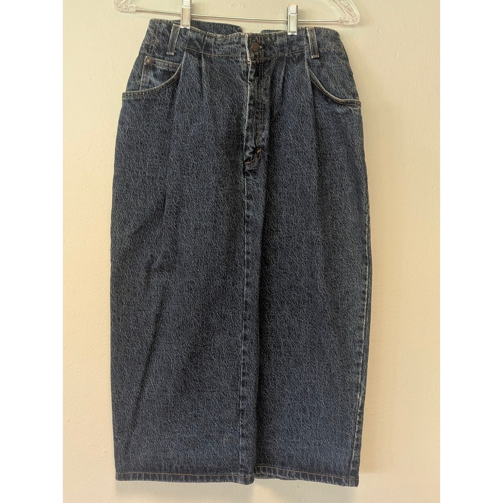 Vintage 80s Levi's White Tab Denim Maxi Skirt Women 12 USA 29W